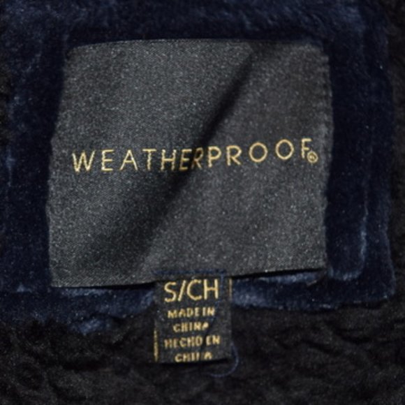 Midnight (Navy) Faux Fur Hooded Bomber Jacket by Weatherproof S - Picture 4 of 5